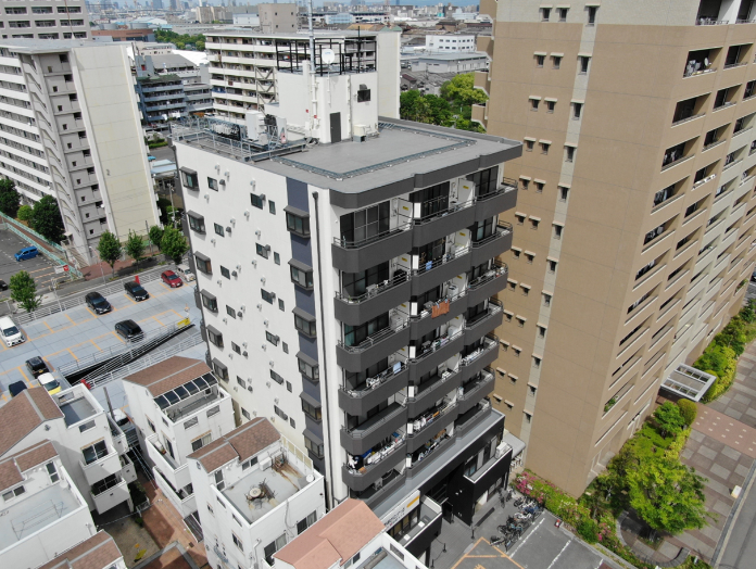 大阪府大阪市　9階建マンション　大規模修繕工事