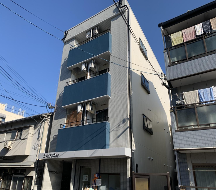 大阪府大阪市　4階建マンション　外壁3面塗装工事